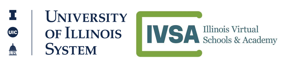 Logos for University of Illinois System / Illinois Virtual Schools & Academy